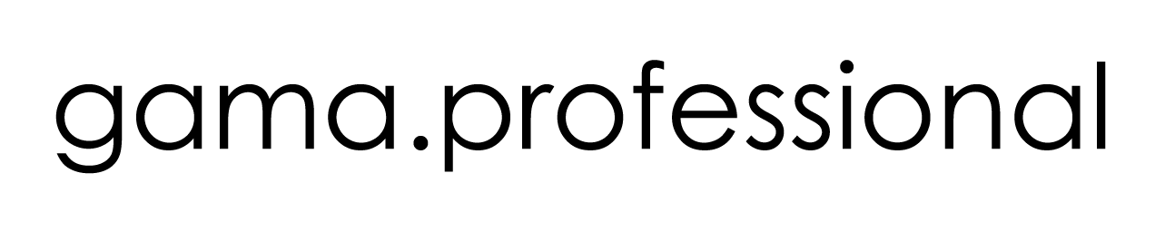 Logo GAMA Professional (fondo blanco, letra negra)